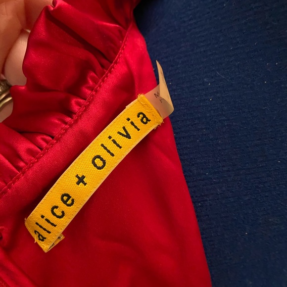 Alice and Olivia Red  Jabot Dress Blair Waldorf - Picture 6 of 7